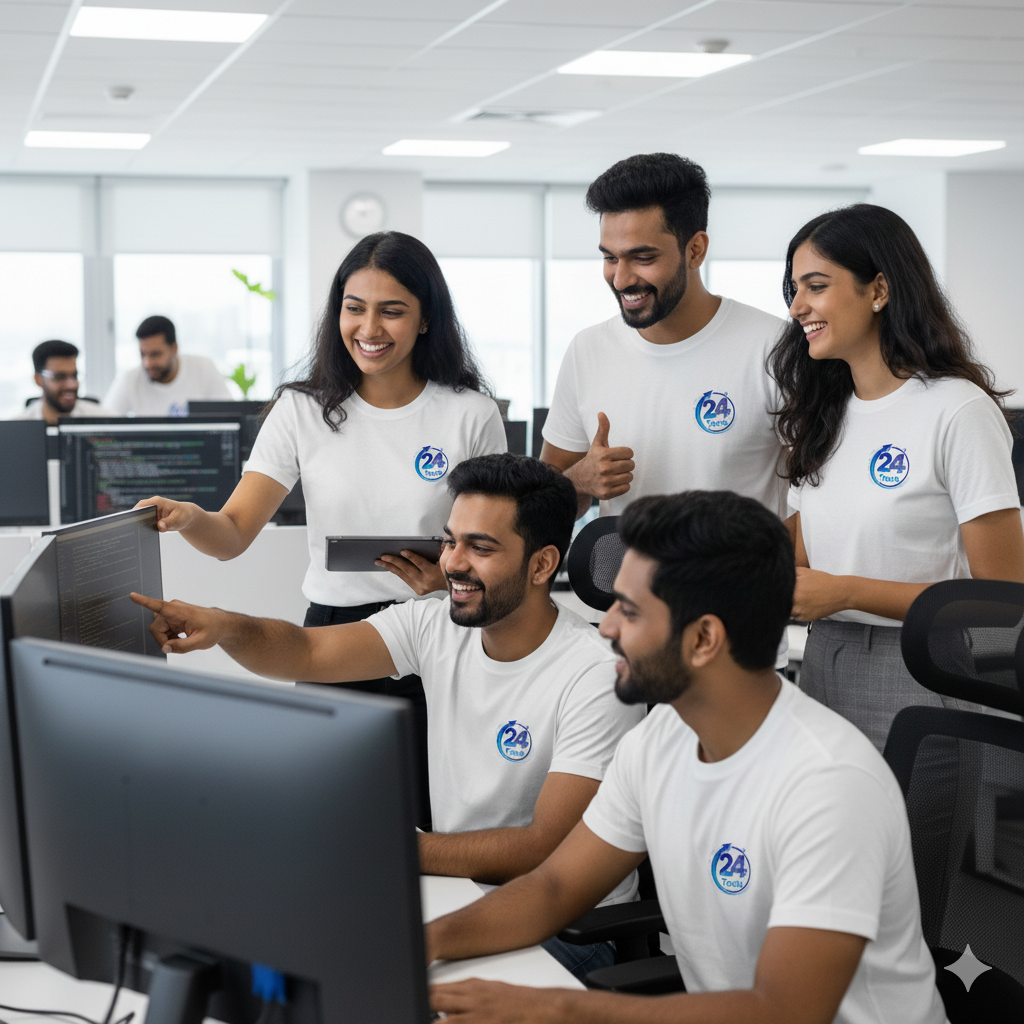 24Tech Global Solutions Professional Office Space - Team at Work